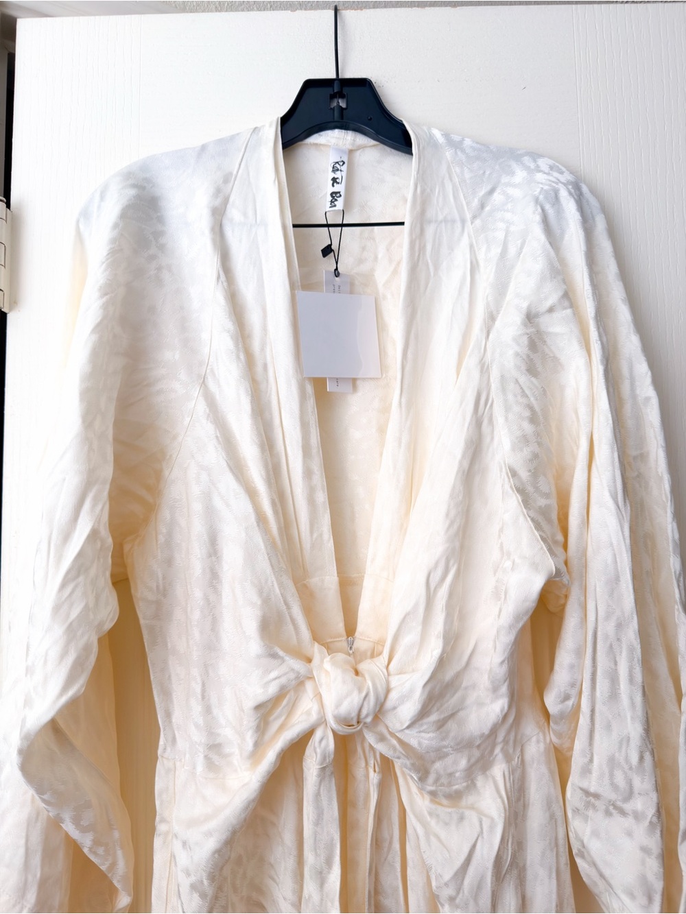 Rat & Boa Bianco Jacquard Wide Leg Jumpsuit Cream Medium NWT - Picture 7 of 14